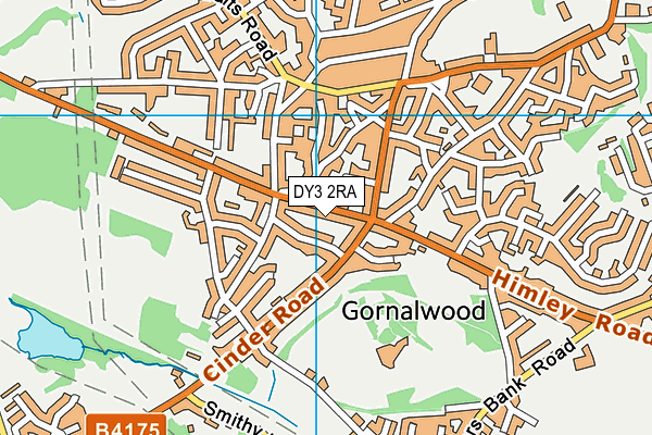 DY3 2RA map - OS VectorMap District (Ordnance Survey)