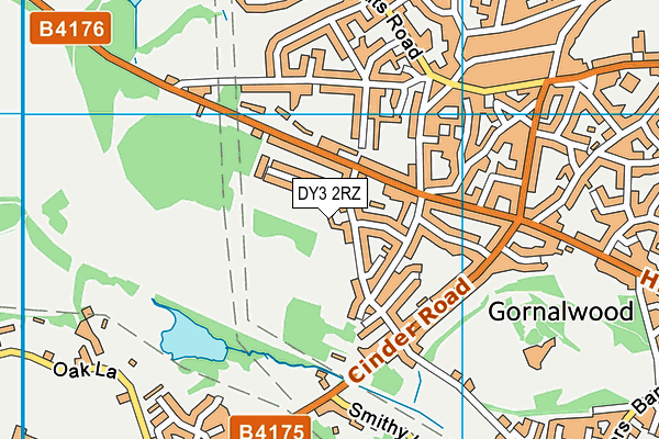 DY3 2RZ map - OS VectorMap District (Ordnance Survey)