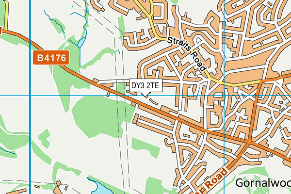 DY3 2TE map - OS VectorMap District (Ordnance Survey)