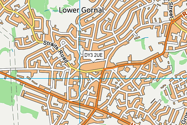 DY3 2UE map - OS VectorMap District (Ordnance Survey)
