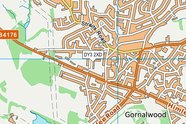 DY3 2XD map - OS VectorMap District (Ordnance Survey)