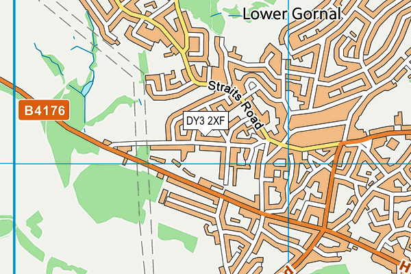 DY3 2XF map - OS VectorMap District (Ordnance Survey)
