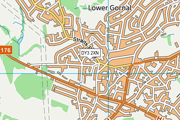 DY3 2XN map - OS VectorMap District (Ordnance Survey)