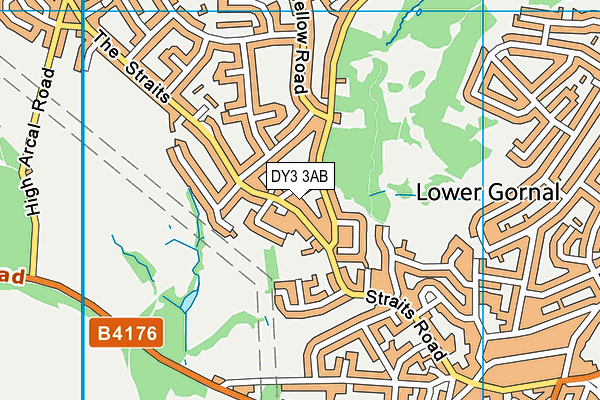 DY3 3AB map - OS VectorMap District (Ordnance Survey)