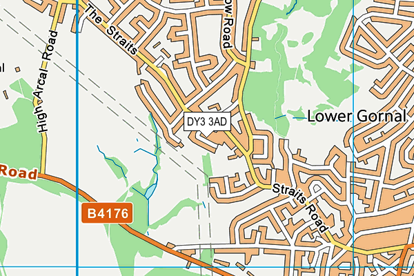 DY3 3AD map - OS VectorMap District (Ordnance Survey)