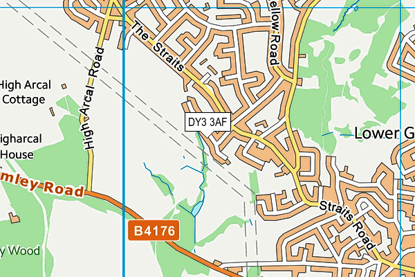 DY3 3AF map - OS VectorMap District (Ordnance Survey)