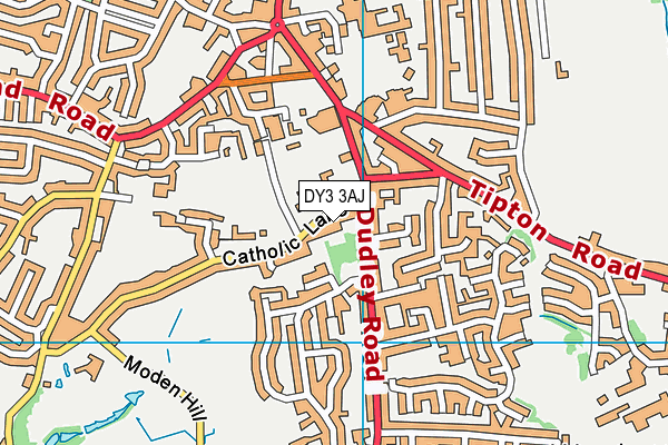 DY3 3AJ map - OS VectorMap District (Ordnance Survey)