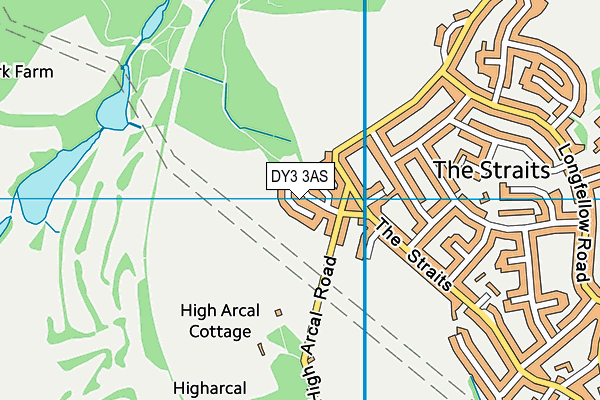 DY3 3AS map - OS VectorMap District (Ordnance Survey)