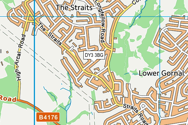 DY3 3BG map - OS VectorMap District (Ordnance Survey)