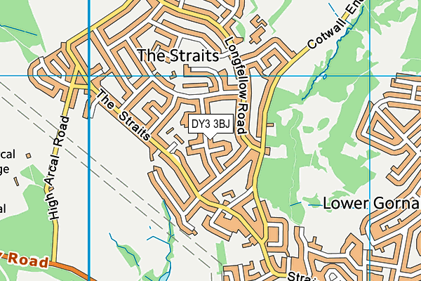 DY3 3BJ map - OS VectorMap District (Ordnance Survey)