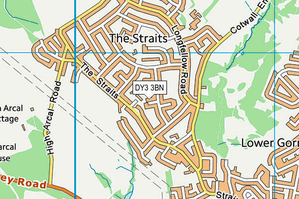 DY3 3BN map - OS VectorMap District (Ordnance Survey)