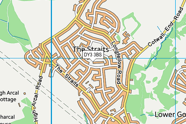 DY3 3BS map - OS VectorMap District (Ordnance Survey)
