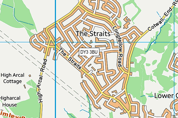 DY3 3BU map - OS VectorMap District (Ordnance Survey)