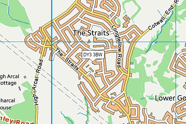 DY3 3BW map - OS VectorMap District (Ordnance Survey)