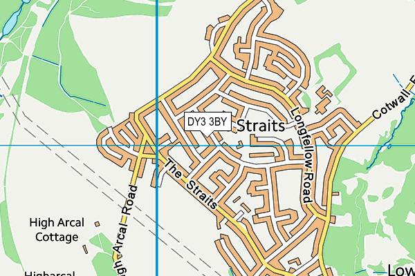 DY3 3BY map - OS VectorMap District (Ordnance Survey)