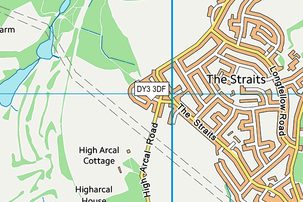 DY3 3DF map - OS VectorMap District (Ordnance Survey)