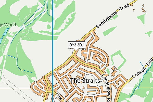 DY3 3DJ map - OS VectorMap District (Ordnance Survey)
