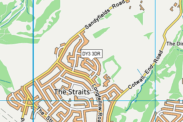 DY3 3DR map - OS VectorMap District (Ordnance Survey)