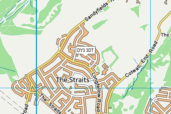 DY3 3DT map - OS VectorMap District (Ordnance Survey)