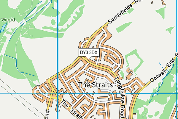 DY3 3DX map - OS VectorMap District (Ordnance Survey)