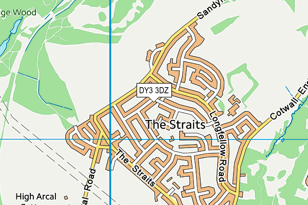 DY3 3DZ map - OS VectorMap District (Ordnance Survey)