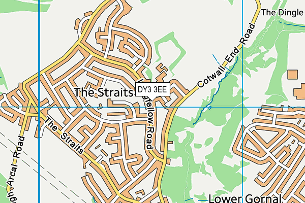 Straits Primary School map (DY3 3EE) - OS VectorMap District (Ordnance Survey)