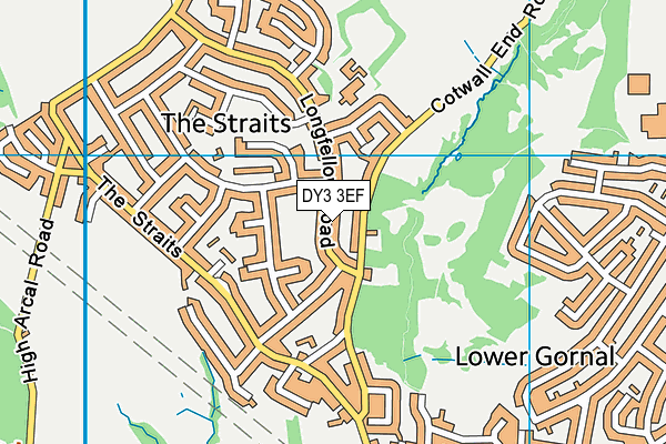 DY3 3EF map - OS VectorMap District (Ordnance Survey)