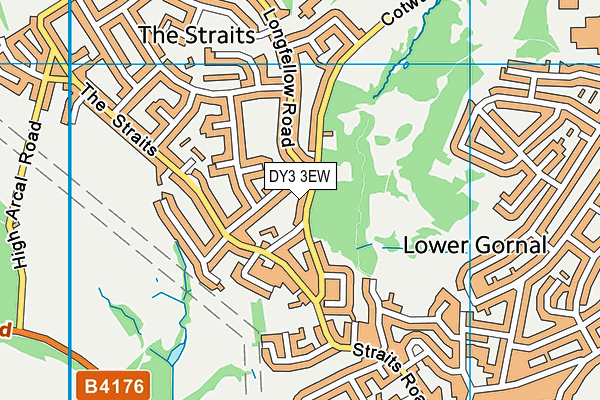 DY3 3EW map - OS VectorMap District (Ordnance Survey)