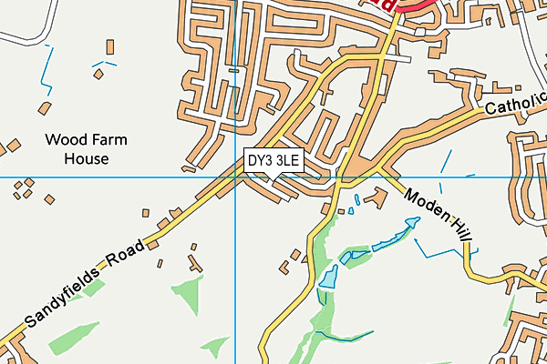DY3 3LE map - OS VectorMap District (Ordnance Survey)