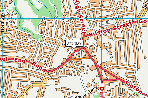 DY3 3LW map - OS VectorMap District (Ordnance Survey)