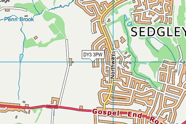 DY3 3PW map - OS VectorMap District (Ordnance Survey)