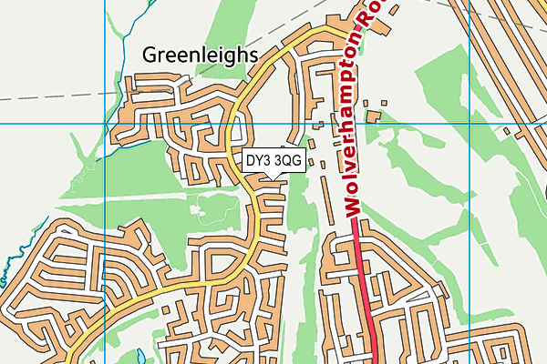 DY3 3QG map - OS VectorMap District (Ordnance Survey)