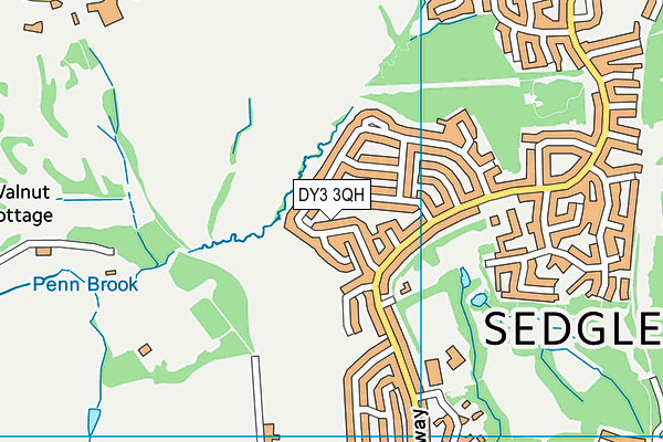 DY3 3QH map - OS VectorMap District (Ordnance Survey)