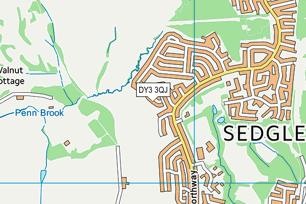 DY3 3QJ map - OS VectorMap District (Ordnance Survey)