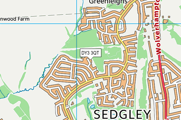 DY3 3QT map - OS VectorMap District (Ordnance Survey)