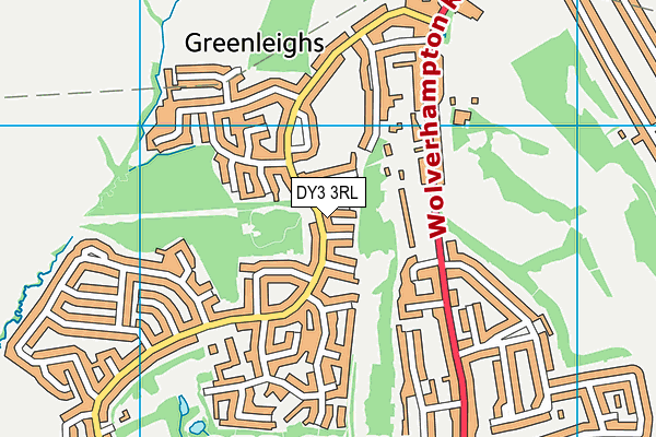 DY3 3RL map - OS VectorMap District (Ordnance Survey)