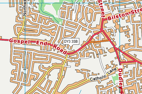 DY3 3SB map - OS VectorMap District (Ordnance Survey)