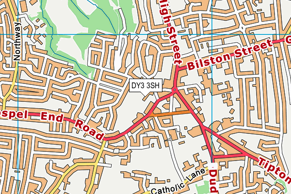 DY3 3SH map - OS VectorMap District (Ordnance Survey)