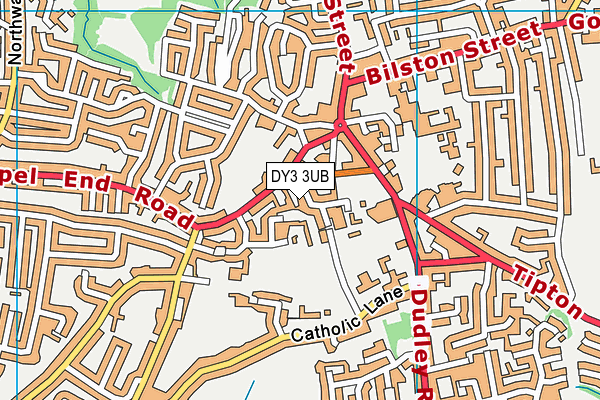 DY3 3UB map - OS VectorMap District (Ordnance Survey)