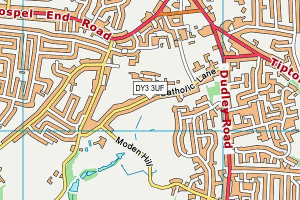 DY3 3UF map - OS VectorMap District (Ordnance Survey)