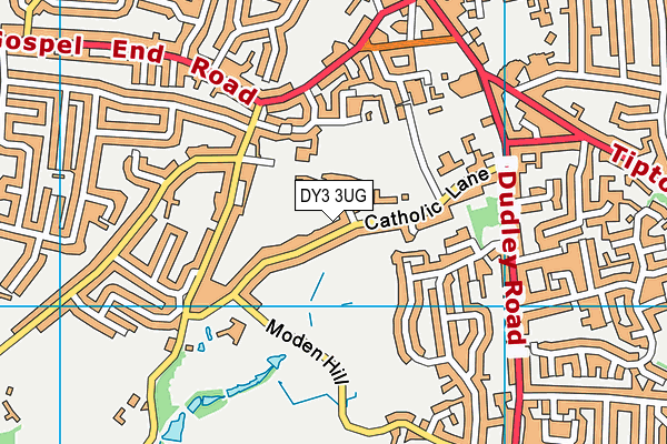 DY3 3UG map - OS VectorMap District (Ordnance Survey)