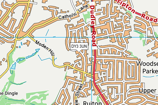 DY3 3UN map - OS VectorMap District (Ordnance Survey)