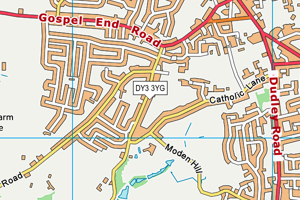 Cotwall End Primary School map (DY3 3YG) - OS VectorMap District (Ordnance Survey)