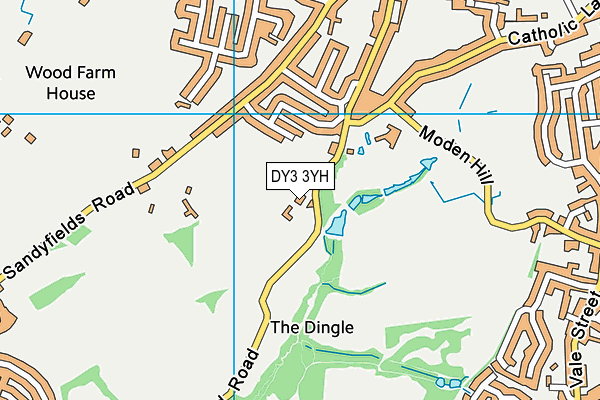 DY3 3YH map - OS VectorMap District (Ordnance Survey)