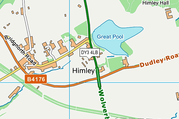 Himley Cricket Club map (DY3 4LB) - OS VectorMap District (Ordnance Survey)