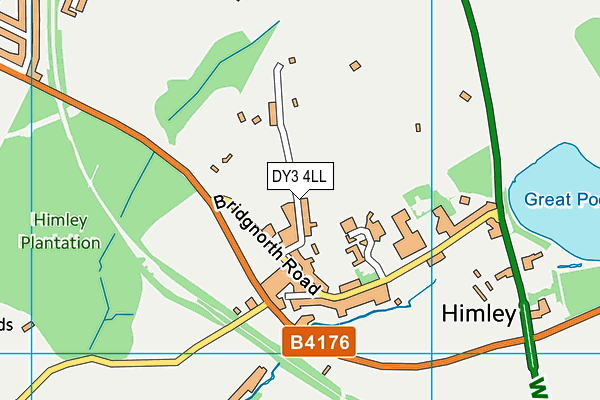 DY3 4LL map - OS VectorMap District (Ordnance Survey)