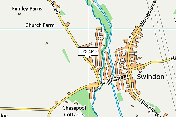 DY3 4PD map - OS VectorMap District (Ordnance Survey)