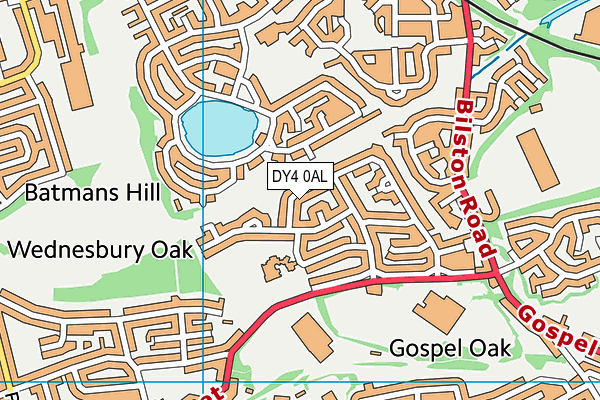 DY4 0AL map - OS VectorMap District (Ordnance Survey)
