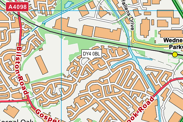 DY4 0BL map - OS VectorMap District (Ordnance Survey)