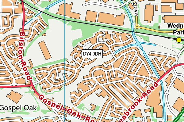 DY4 0DH map - OS VectorMap District (Ordnance Survey)